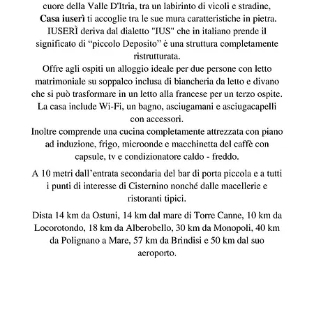 Casa Iuseri Feriehus Cisternino